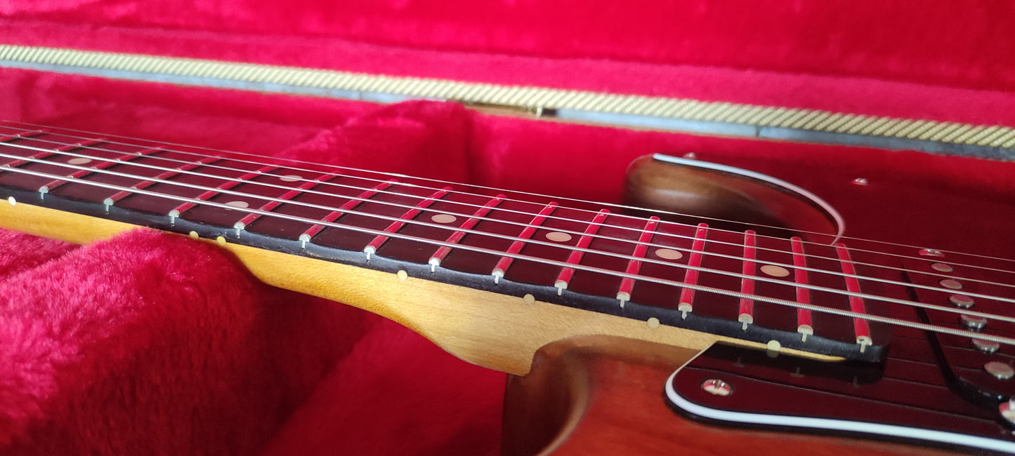 Stratocaster style relic guitar. Walnut. Nitro. SRV style.