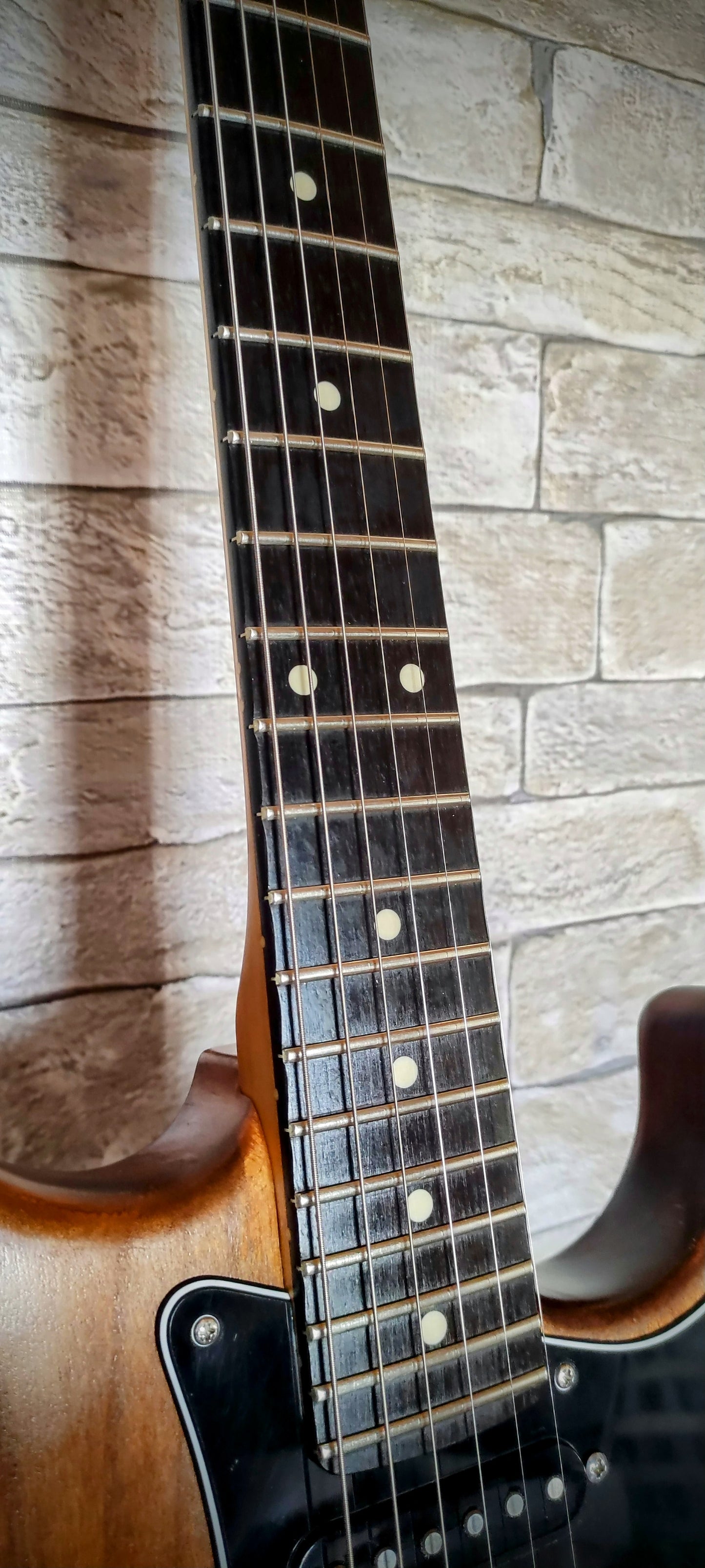 Stratocaster style relic guitar. Walnut. Nitro. SRV style.