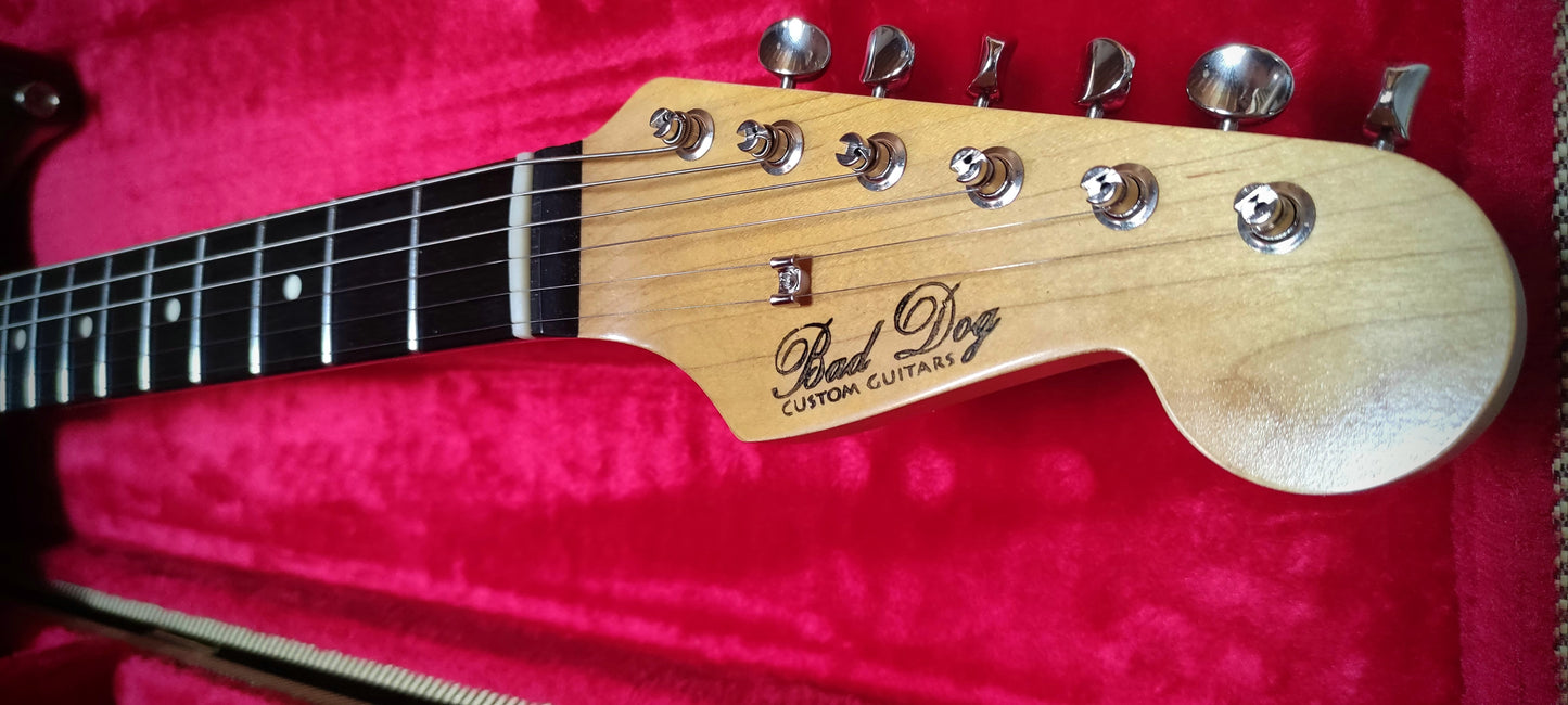 Stratocaster style relic guitar. Walnut. Nitro. SRV style.