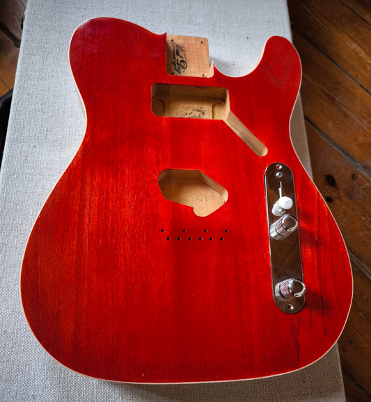 HS Telecaster Style Body. 2-Piece Alder. Cherry.2kg