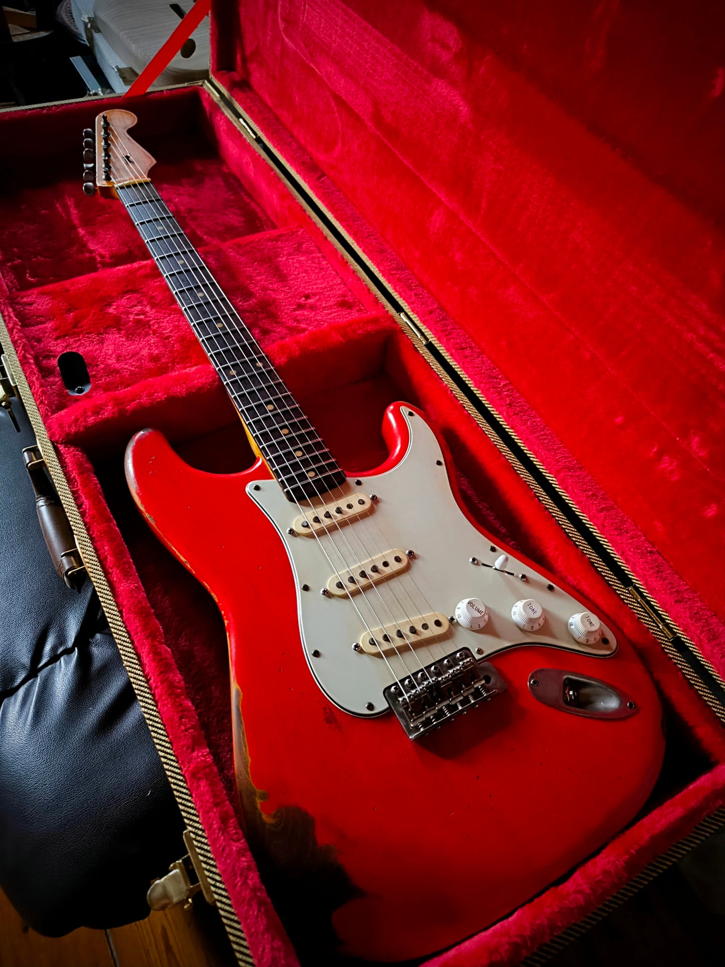 Fender stratocaster fiesta red fender stratocaster 62 fiesta red fender stratocaster 60 fiesta red stratocaster relic guitar