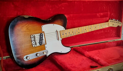 Telecaster® 59 style electric guitar. Swamp ash. Relic Aged guitar. 3TS. Medium relic. Hard Case Gator included.