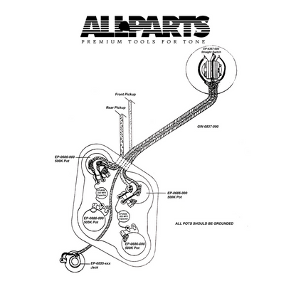 Kit de cableado Allparts para Gibson® Les Paul® EP-4140-000